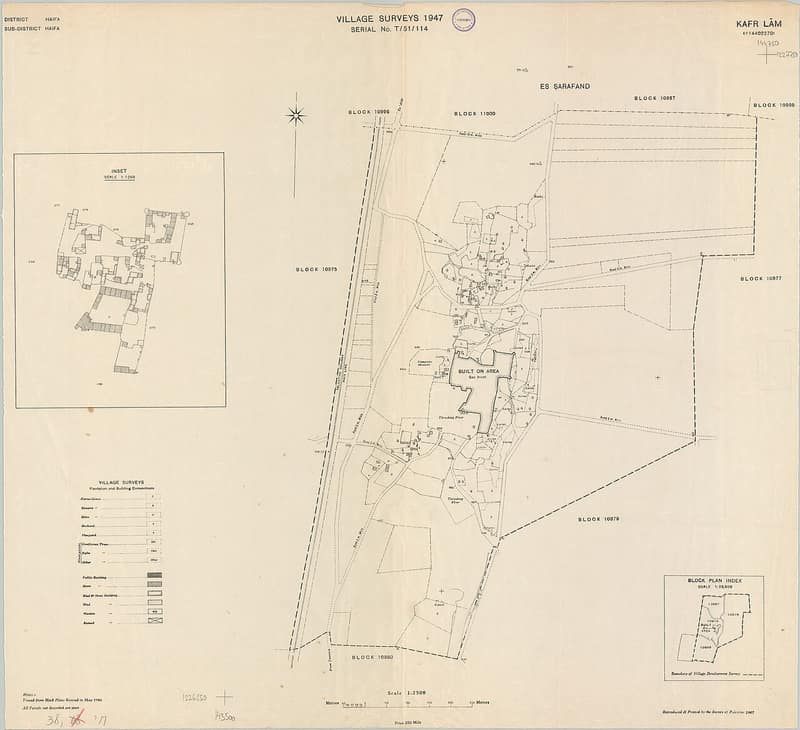 Archival photograph of Kafr Lam