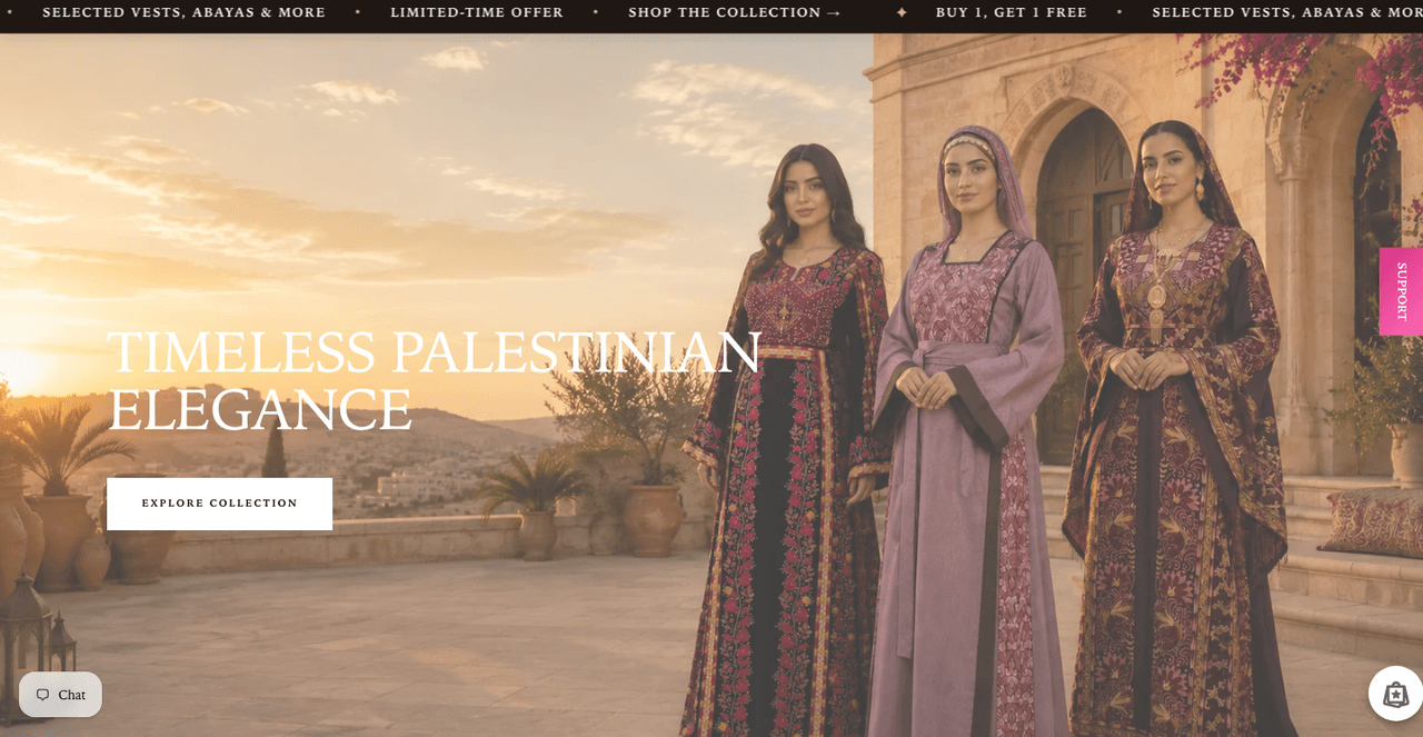 Palestinian Elegance — storefront