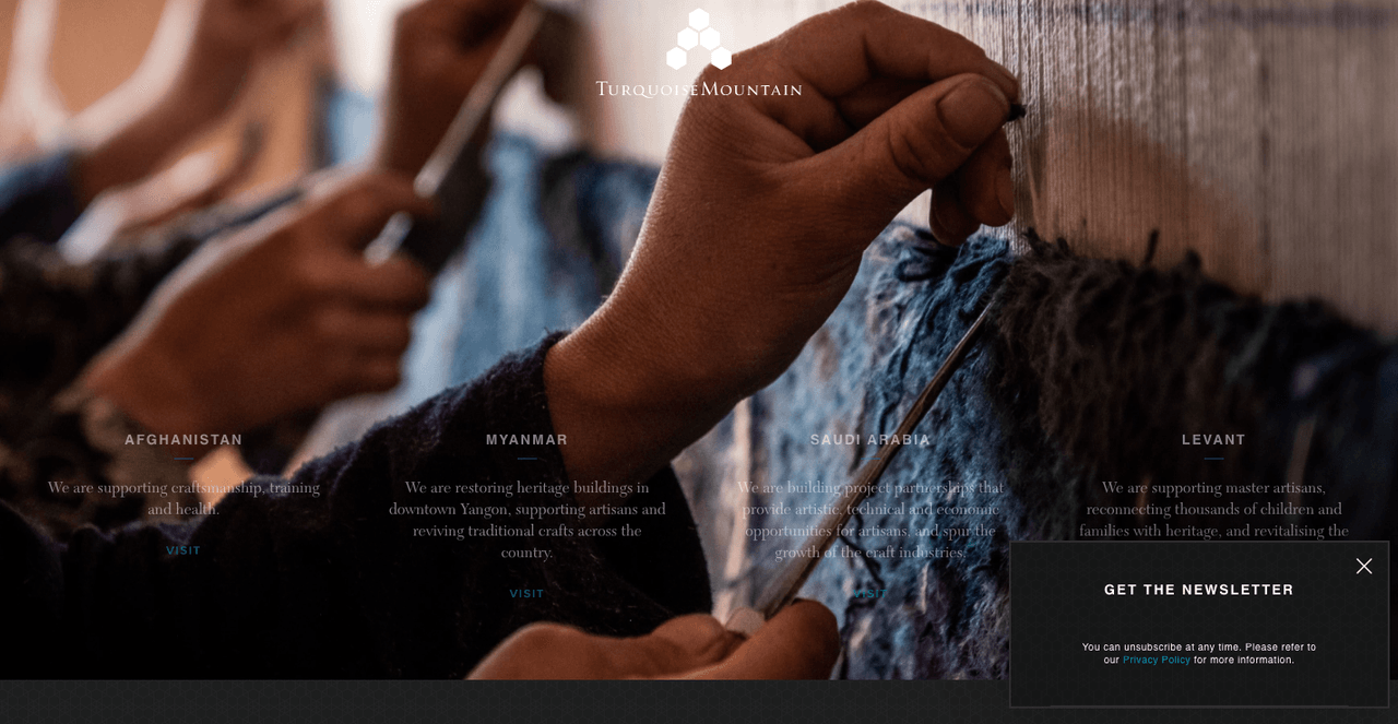 Turquoise Mountain — Palestine — storefront